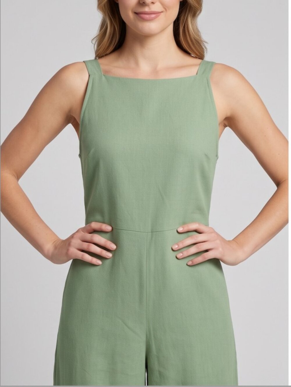 LAST ONE 🔥 Boho Wide Leg Cami Jumpsuit With Pockets - Picture 5 of 9